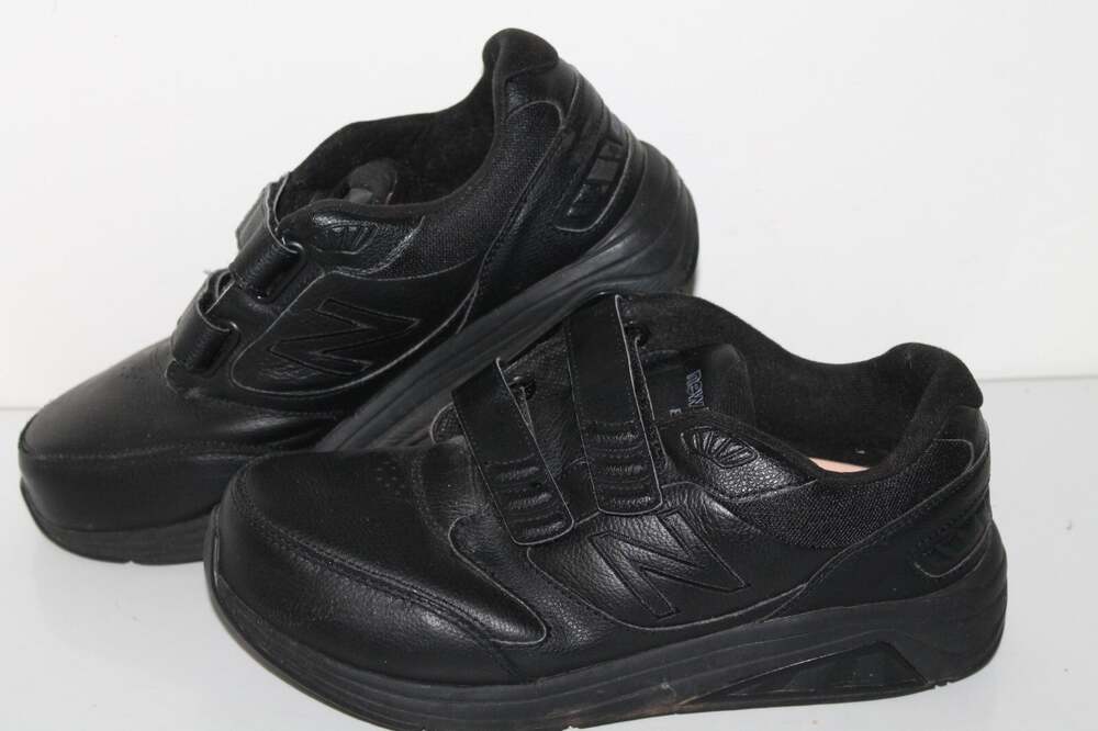 New Balance 928v2 Walking Sneakers, Women's 8.5W, Black Leather, Supportive